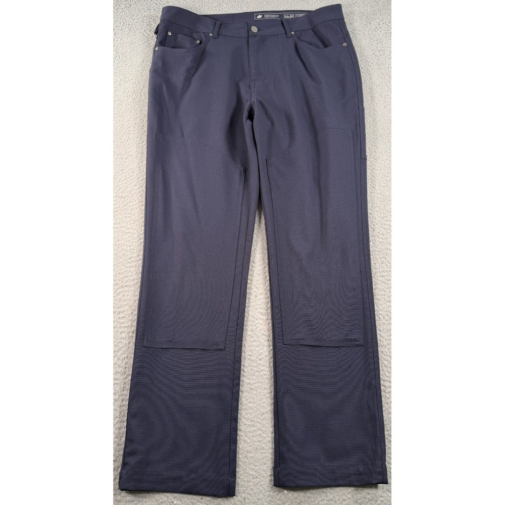 Woolly Longhaul Merino Pants Mens‎ 34x30 Blue Chino Stretch Workwear Double Knee